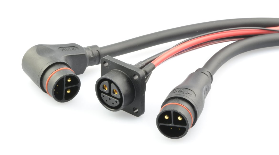 Der kompakteste Higo-Batteriesteckverbinder mit integrierter Dichtung
