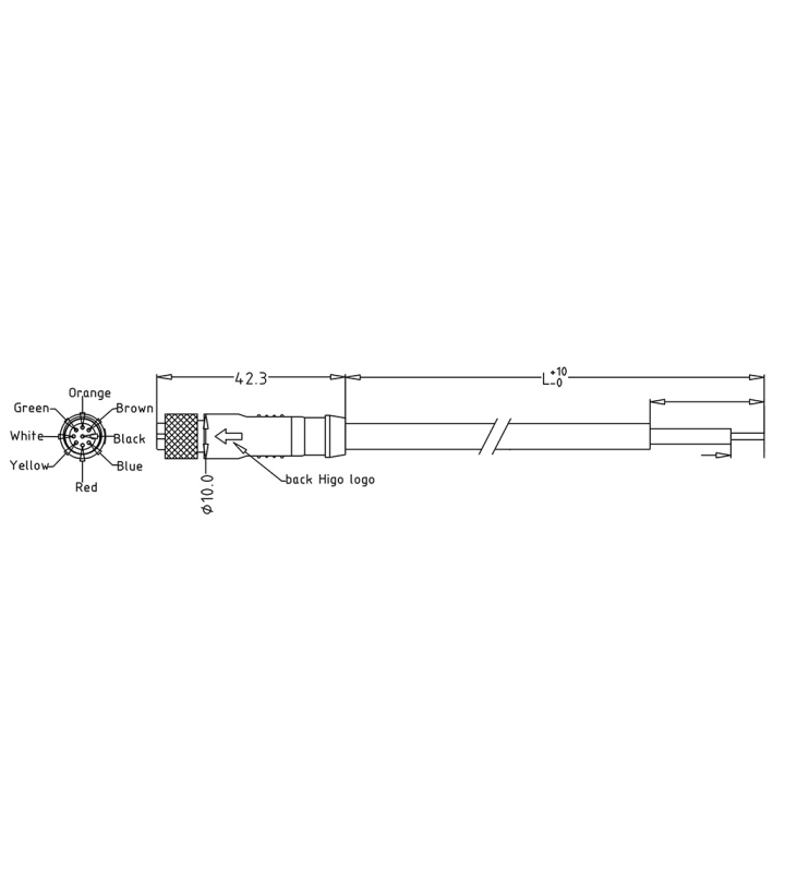 8P Mini C Female cable connector