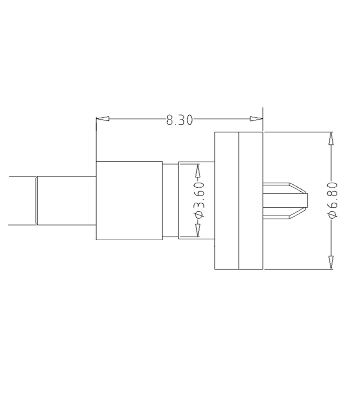 Micro A female panel mount connector