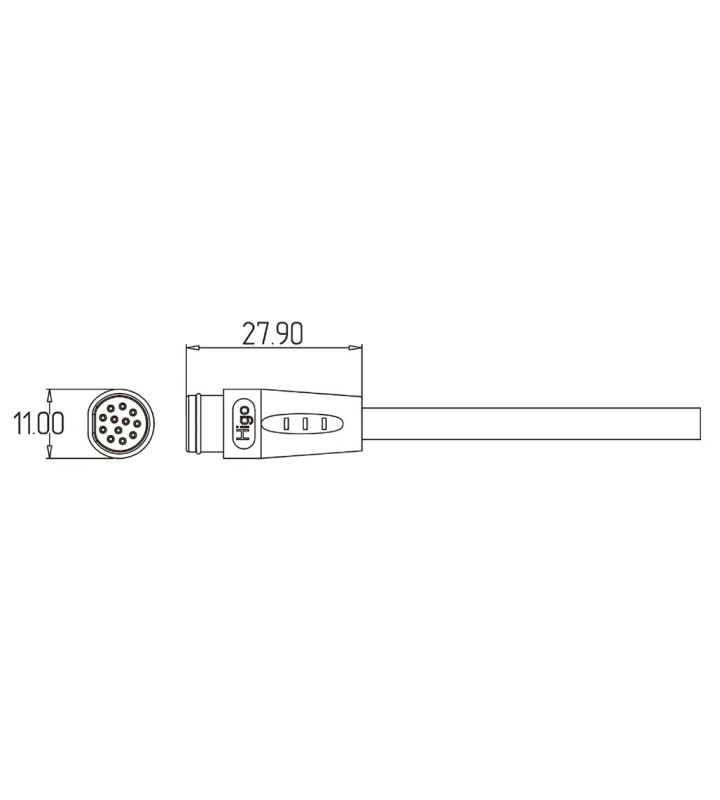 Main female plug connector