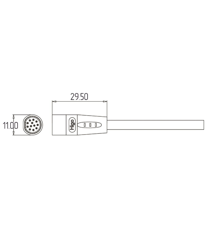 Main male plug connector