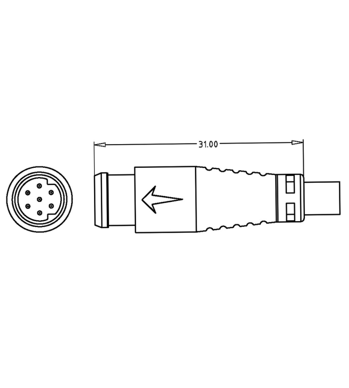 Male cable connector