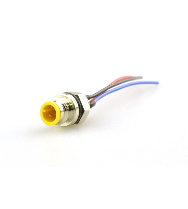 Mini C male panel mount connector