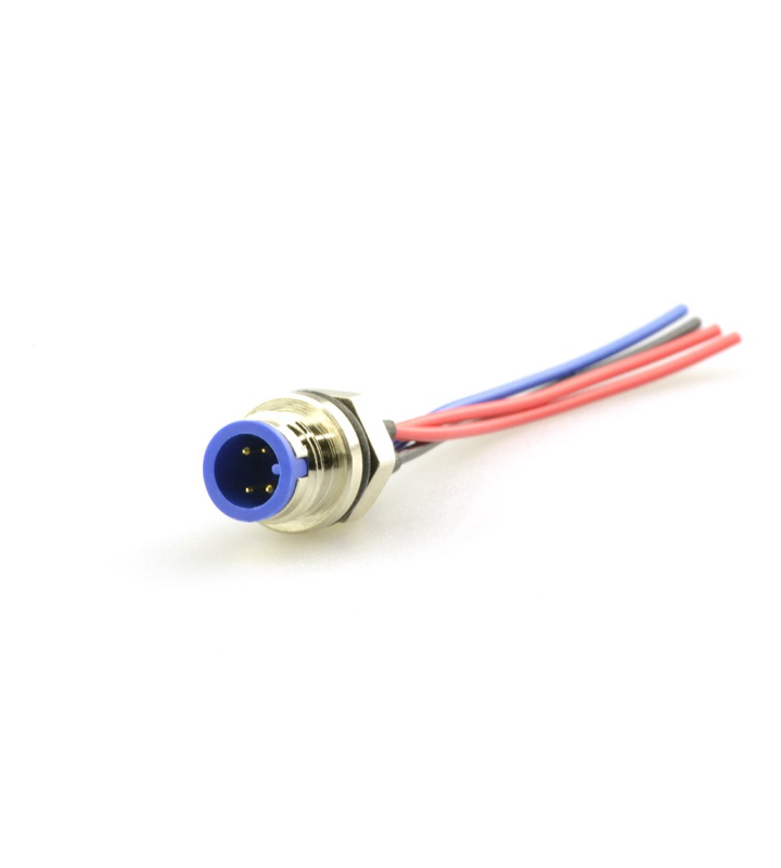 Mini C male panel mount connector