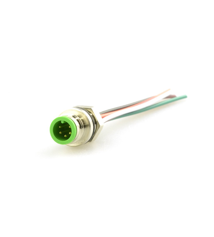 Mini C male panel mount connector