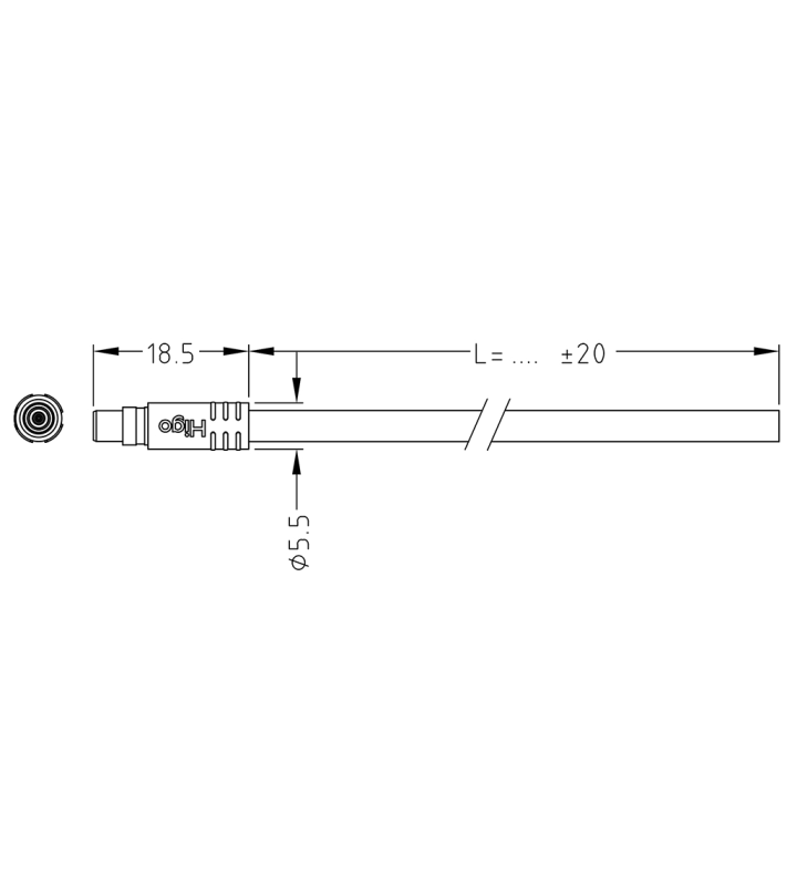 Micro A Male plug connector