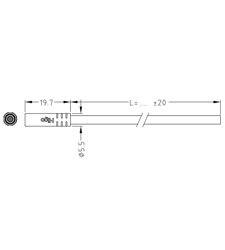 Micro A Female plug connector