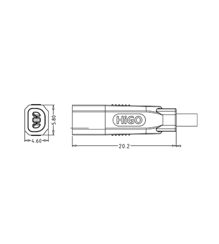 Micro T Male plug connector