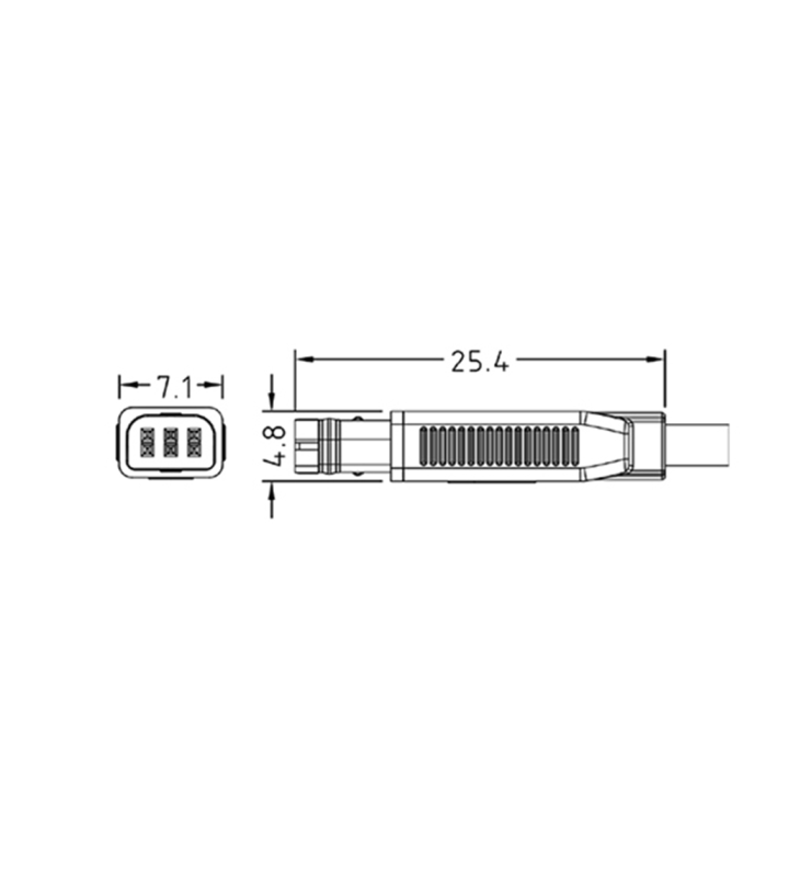 Micro T Female plug connector