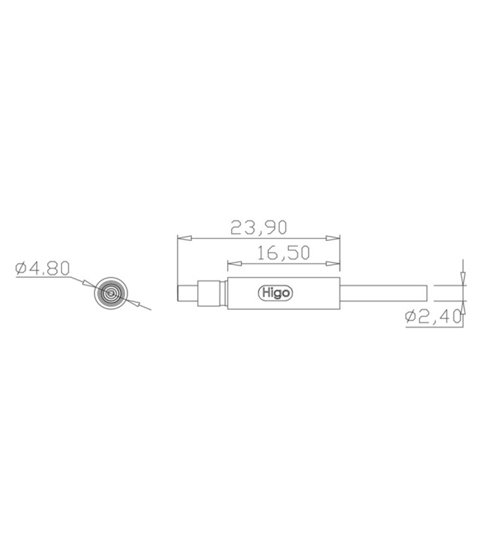 Micro A female plug connector