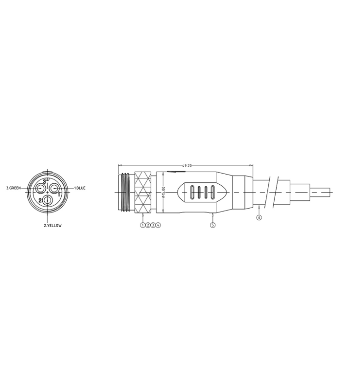 Male cable connector