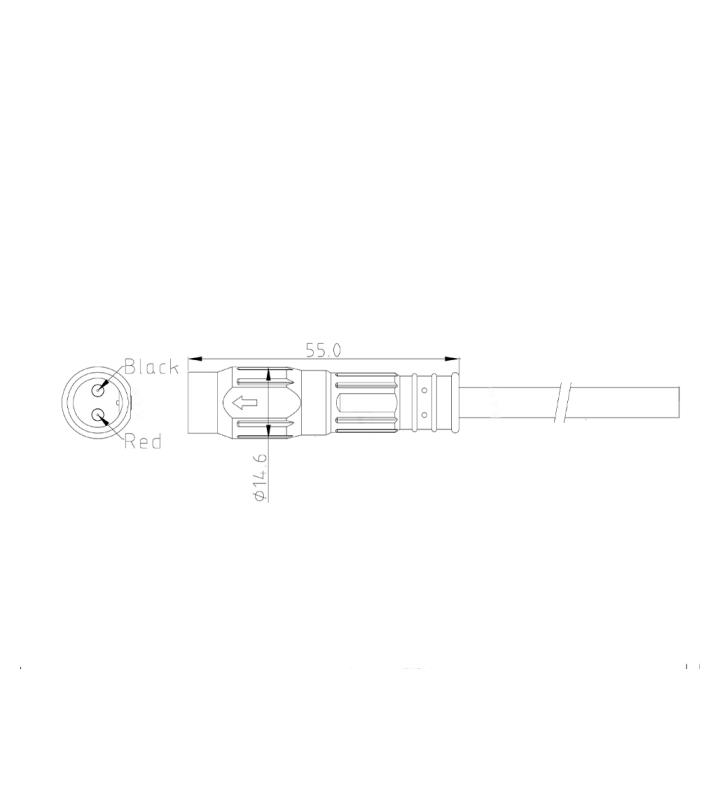 Male cable connector