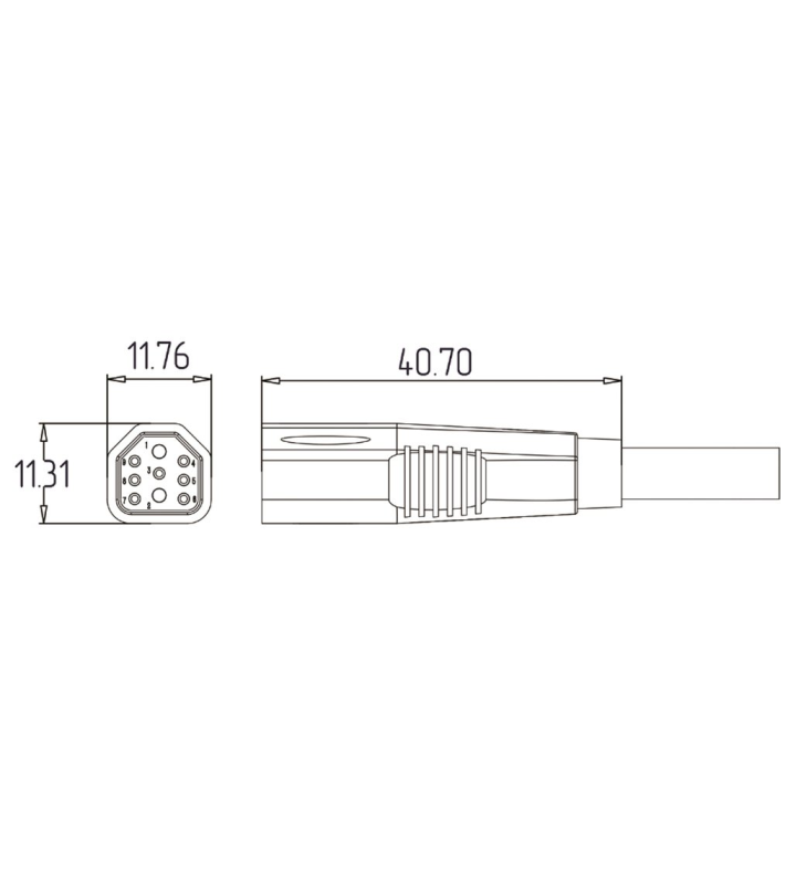 Male cable connector