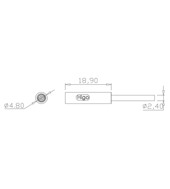 Micro A male plug connector