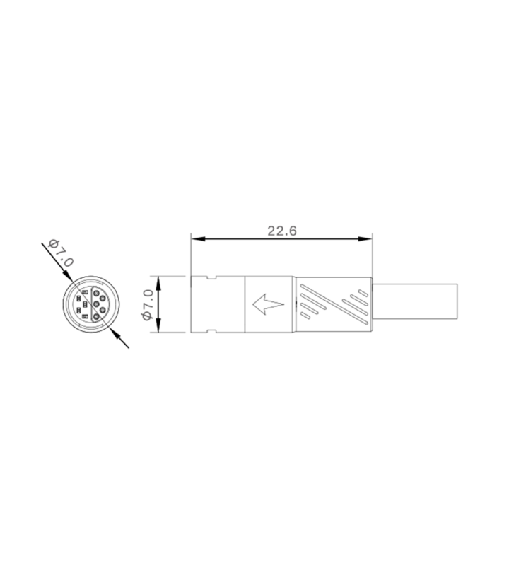 Male cable connector