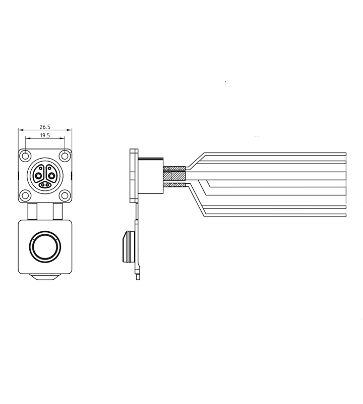 Female panel mount