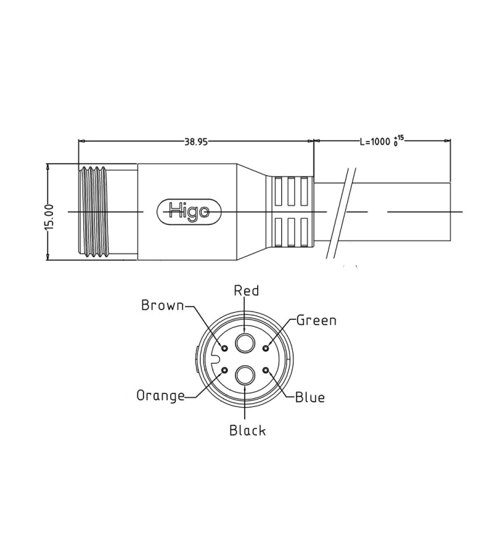 Male cable connector