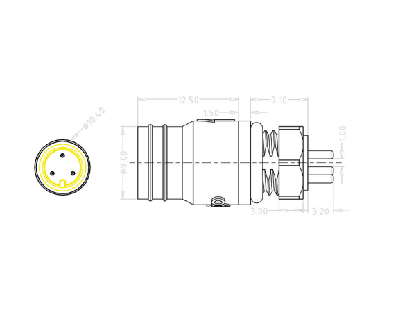 Mini B Female panel mount connector I Higo connectors