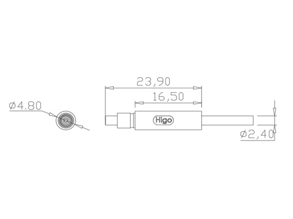 Micro A female plug connector