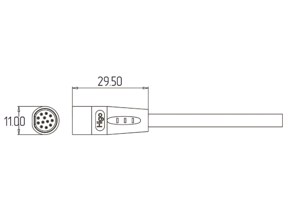 Main male plug connector