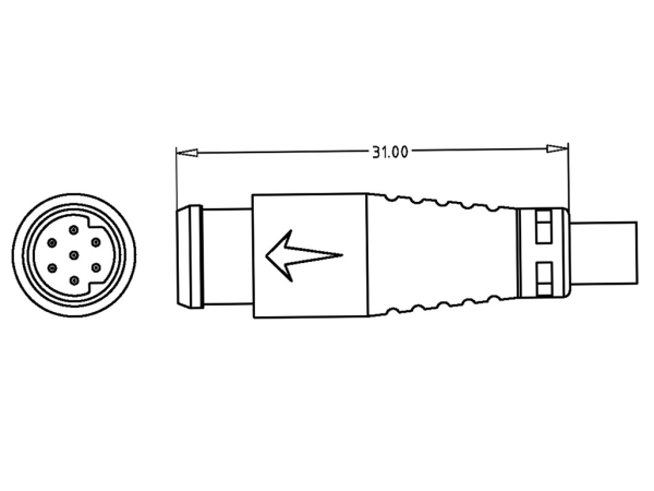 Male cable connector