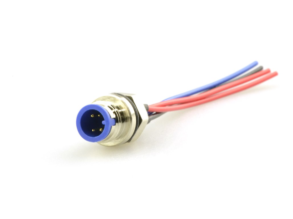 Mini C male panel mount connector