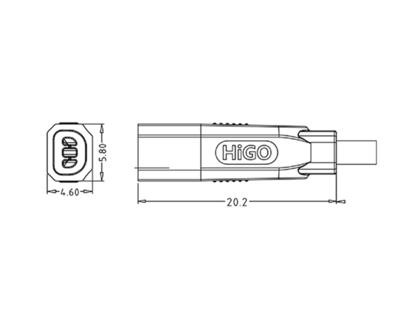 Micro T Male plug connector