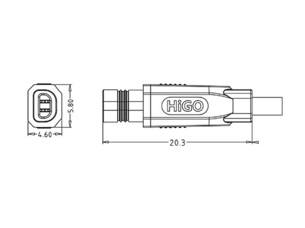 Micro T Female plug connector