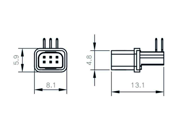 Micro T male panel mount connector