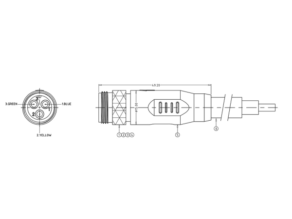 Male cable connector