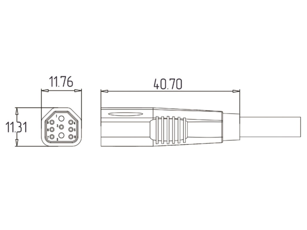 Male cable connector