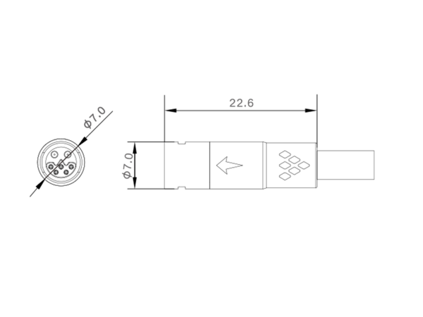 Male cable connector